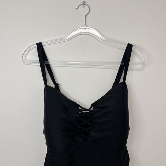 Torrid Slim Fix Lattice Black One Piece Swimsuit Size 3X Plus - Picture 2 of 8